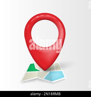Location icon. Map icon with Pin Pointer. Vector illustration. Eps 10. Stock Vector