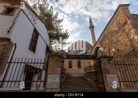 Afyonkarahisar, Turkey, January 20, 2023: Located in Afyonkarahisar in Turkey, the Mevlevi Mosque was built in 1844. Stock Photo