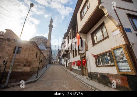 Afyonkarahisar, Turkey, January 20, 2023: Located in Afyonkarahisar in Turkey, the Mevlevi Mosque was built in 1844. Stock Photo