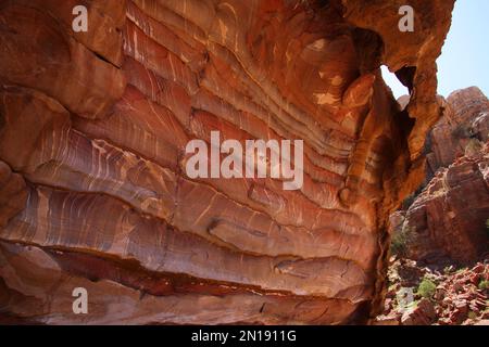 Colorful Sandstone, Petra, Jordan Stock Photo