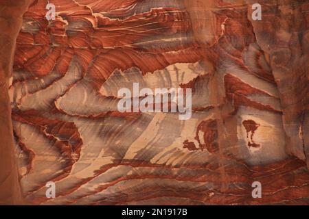 Colorful Sandstone, Petra, Jordan Stock Photo