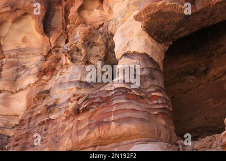 Colorful Sandstone, Petra, Jordan Stock Photo