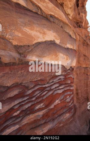 Colorful Sandstone, Petra, Jordan Stock Photo