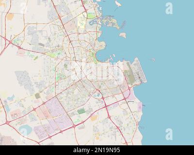 Ad Dawhah, municipality of Qatar. Open Street Map. Locations and names ...