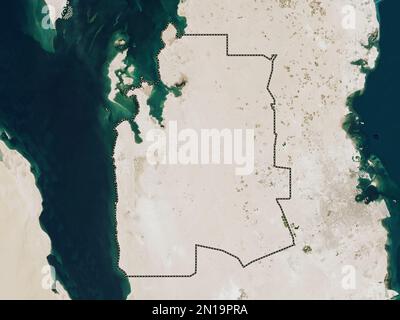 Al Shahaniya, municipality of Qatar. Low resolution satellite map Stock Photo