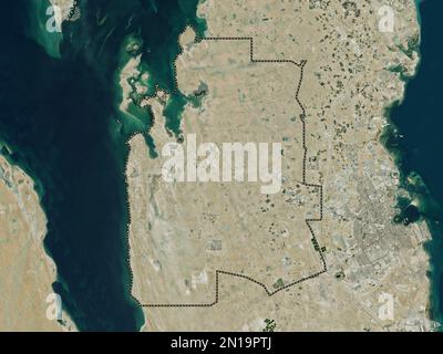 Al Shahaniya, municipality of Qatar. High resolution satellite map Stock Photo