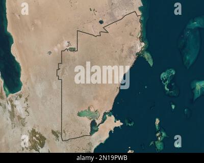 Al Wakrah, municipality of Qatar. High resolution satellite map Stock Photo