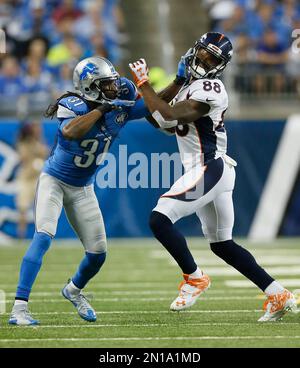 Detroit Lions wide receiver KhaDarel Hodge (18) against the Denver Broncos  in the first half of an NFL football game Sunday, Dec 12, 2021, in Denver.  (AP Photo/Bart Young Stock Photo - Alamy