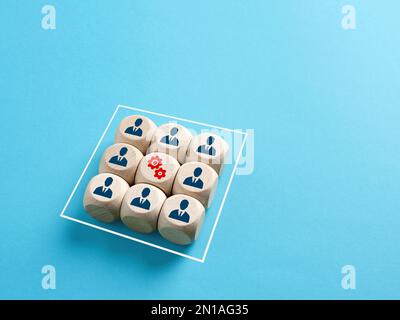 Brainstorming, teamwork, synergy, production development, cooperation and collaboration in business management concept. Team runs a business. Stock Photo