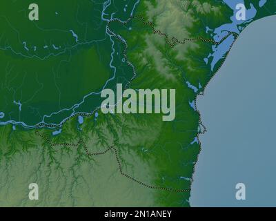 Constanta, county of Romania. Elevation map colored in wiki style with ...