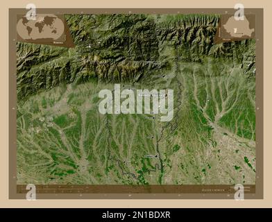 Valcea Map Valcea, county of Romania. Low resolution satellite map Stock Photo - Alamy