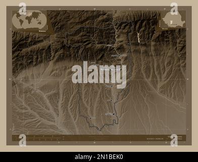 Valcea Map Valcea, county of Romania. Elevation map colored in wiki style with ...