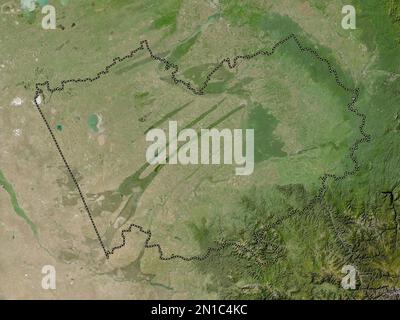 Altay, territory of Russia. Low resolution satellite map Stock Photo