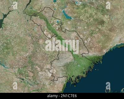Astrakhan', region of Russia. High resolution satellite map Stock Photo
