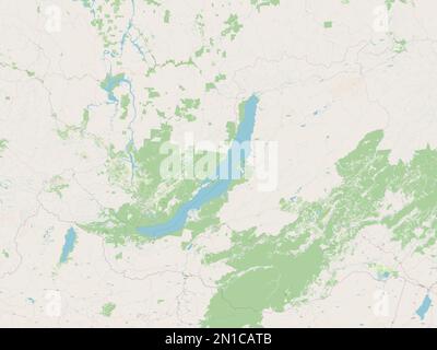 Buryat, republic of Russia. Open Street Map Stock Photo