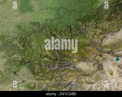 Gorno-Altay, republic of Russia. Low resolution satellite map Stock Photo