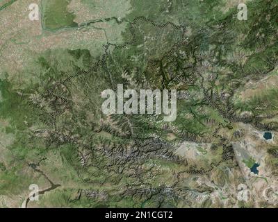 Gorno-Altay, republic of Russia. High resolution satellite map ...