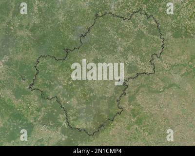 Kaluga, region of Russia. Low resolution satellite map Stock Photo