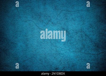 Grunge blue cracked cement wall texture background. Stock Photo