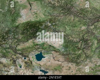 Tuva, republic of Russia. High resolution satellite map Stock Photo