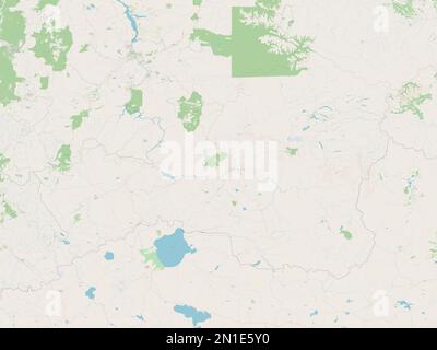 Tuva, republic of Russia. Open Street Map Stock Photo