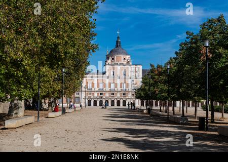 Royal Palace of Aranjuez, UNESCO World Heritage Site, Madrid Province, Spain, Europe Stock Photo