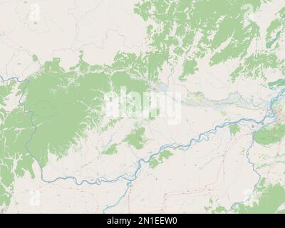 Yevrey, autonomous region of Russia. Open Street Map Stock Photo