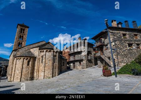 Romanesque church of Santa Maria de Taull, UNESCO World Heritage Site, Vall de Boi, Catalonia, Spain, Europe Stock Photo