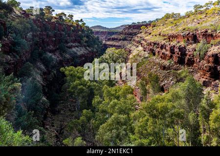 Dale Gorge lookout, Karijini National Park, Western Australia, Australia, Pacific Stock Photo