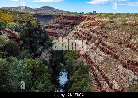 Dale Gorge lookout, Karijini National Park, Western Australia, Australia, Pacific Stock Photo