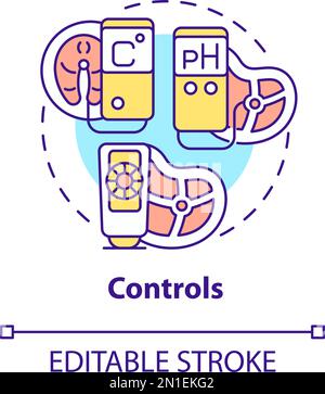 controls risk line icon vector illustration Stock Vector Image & Art ...
