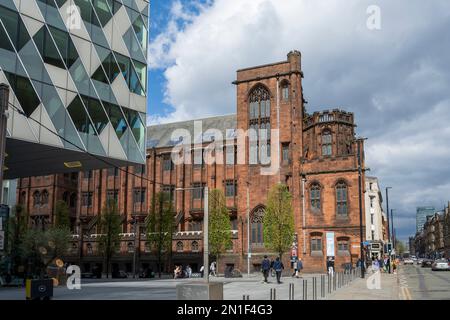 John Rylands Research Institute and Library on Deansgate, Manchester, England, United Kingdom, Europe Stock Photo