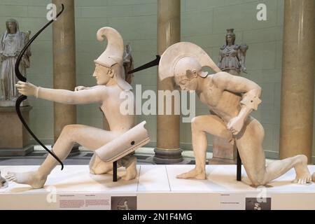 Pediments of Aegina Altes Museum Berlin Stock Photo