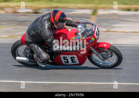 Classic Motorcycle Racing Stock Photo