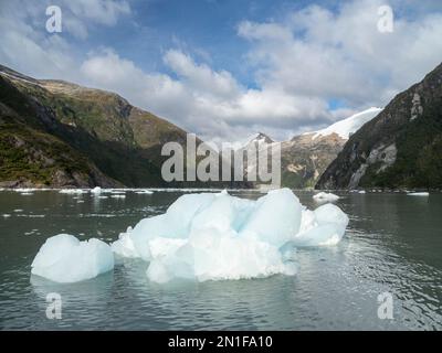 A view of the Garibaldi Glacier in Albert de Agostini National Park in the Cordillera Darwin mountain range, Chile, South America Stock Photo