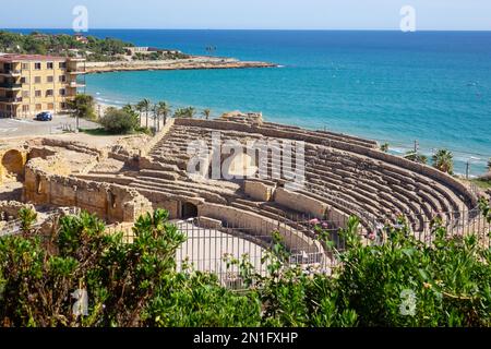 Roman Amphitheatre, Tarragona, Catalonia, Spain, Europe Stock Photo