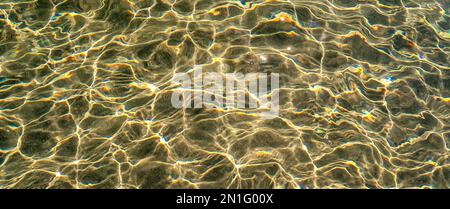Sea Water Light Reflections Colorful Abstract Background Design Stock Photo