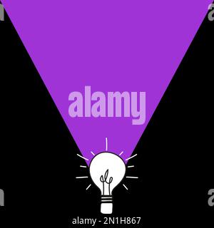 Light bulb icon. Concept of Women who excel in business. women leaders with innovative ideas. Stock Vector