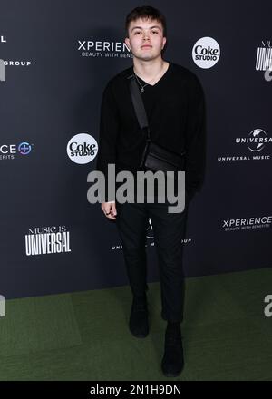 Los Angeles, United States. 05th Feb, 2023. LOS ANGELES, CALIFORNIA, USA - FEBRUARY 05: Camylio arrives at the Universal Music Group 2023 65th GRAMMY Awards After Party held at Milk Studios Los Angeles on February 5, 2023 in Los Angeles, California, United States. (Photo by Xavier Collin/Image Press Agency) Credit: Image Press Agency/Alamy Live News Stock Photo