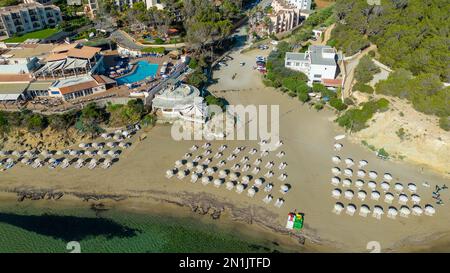 Beach at Playa es Figueral (Es Figueral) Ibiza Stock Photo