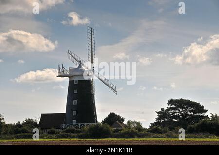 Around the UK - A Grade II* listed building -  tower mill at Burnham Overy Staithe, North Norfolk, UK Stock Photo