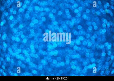 Abstract blue background with round bokeh Stock Photo