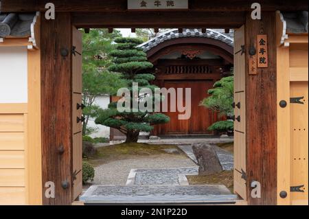 Kingyū-in Temple, a sub-temple of Myoshin-ji Temple, Kyoto, Japan. Stock Photo