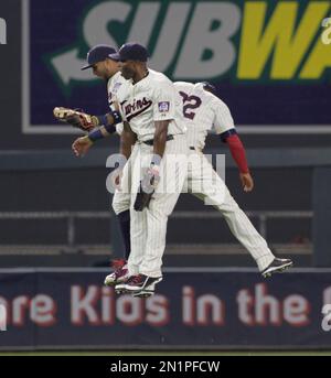 Minnesota Twins' Byron Buxton homers in a baseball game against the Detroit  Tigers Tuesday, Sept. 22, 2020, in Minneapolis. (AP Photo/Jim Mone Stock  Photo - Alamy