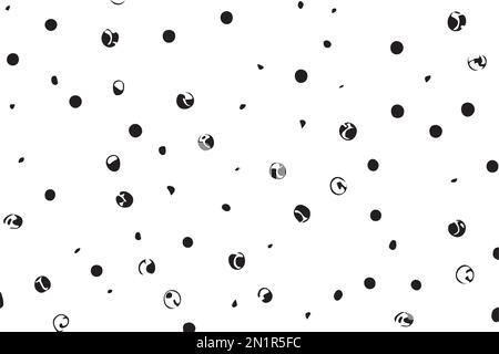 Minimalist Black Spot Seamless Pattern. Vector Illustration. Stock Vector