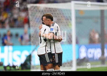 AR-RAJJAN, QATAR - NOVEMBER 23:   during the FIFA World Cup Qatar 2022 Group E match between Germany and Japan at Khalifa International Stadium on November 23, 2022 in Ar-Rajjan, Qatar. (Photo by MB Media) Stock Photo