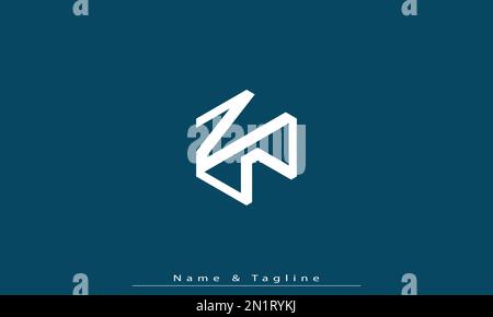 Alphabet letters Initials Monogram logo ZW , WZ Stock Vector
