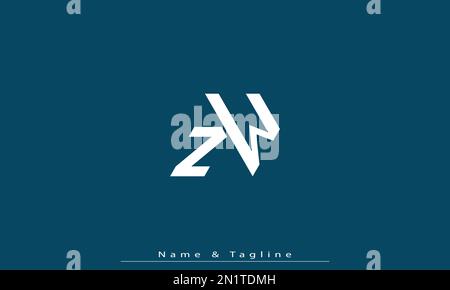 Alphabet letters Initials Monogram logo ZW , WZ Stock Vector