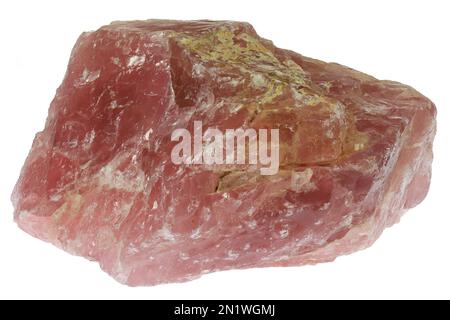 rose quartz from Madagascar isolated on white background Stock Photo