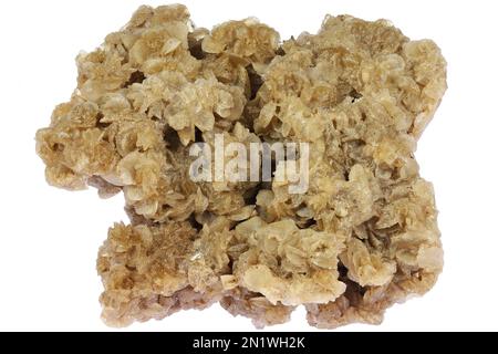 desert rose from the Tunisian Sahara isolated on white background Stock Photo